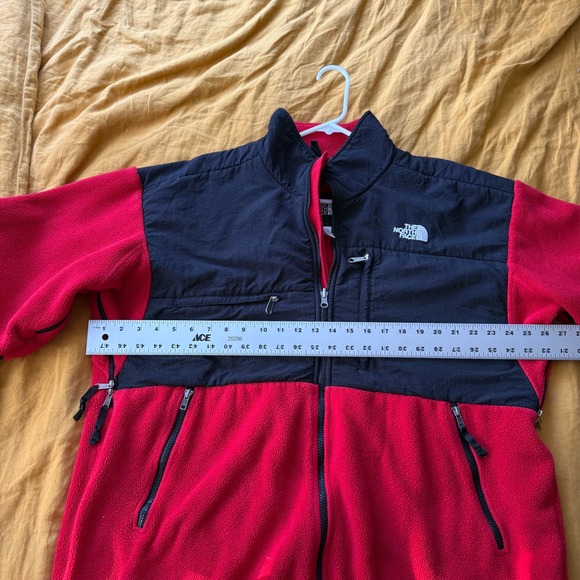 Vintage The North Face Denali Fleece Jacket Mens XL Red Black Colorblock Zip - Picture 6 of 6